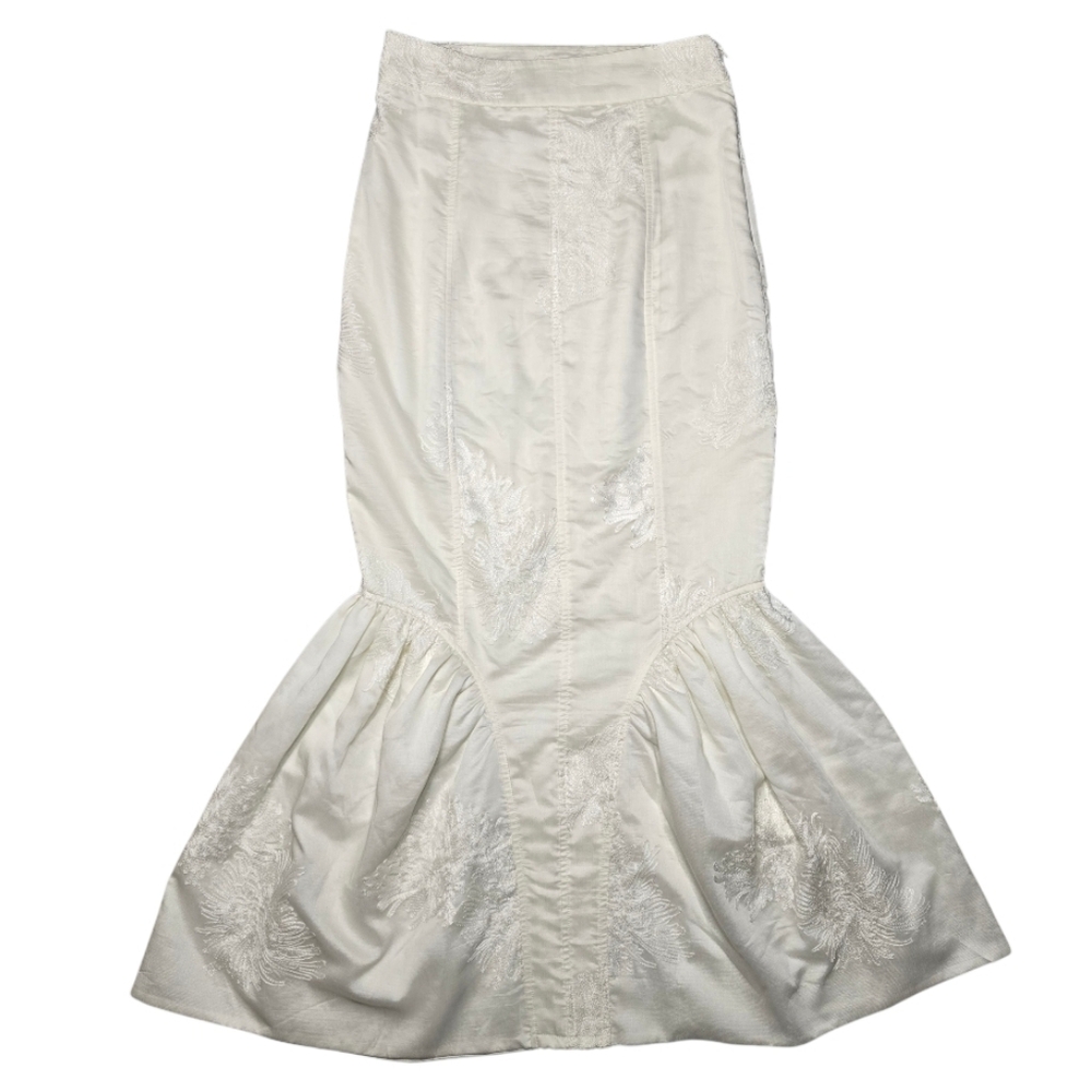 NWT Vita Grace Sophia Panelled & Peplum Pencil Skirt in French Vanilla Medium - Picture 3 of 9